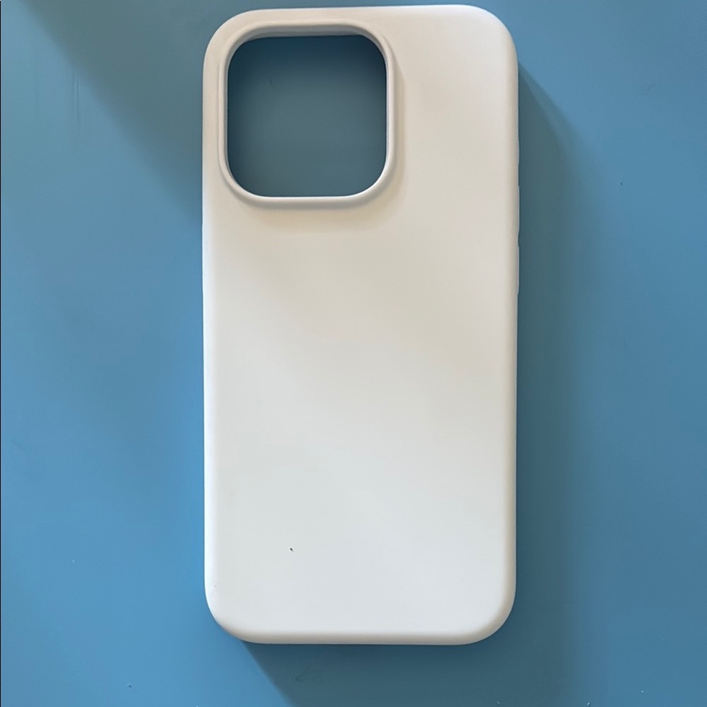 White Matte iPhone Case with Raised Camera Edges